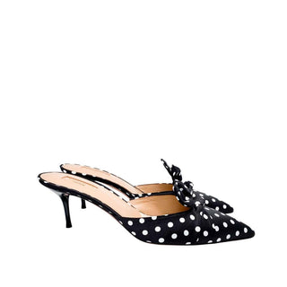 Aquazzura-Kitten-Heels-Mules-Bow-Tie-Glamorizta-forsale