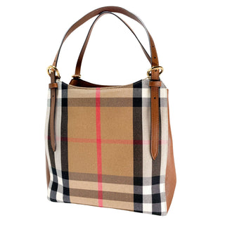 Burberry-Tote-Bag-brown-leather and canvas