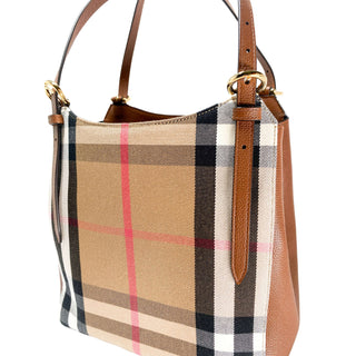 Burberry-Tote-Bag-brown-leather and canvas