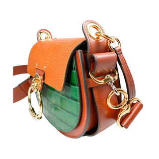 Chloe-Tess-bag-green-brown-leather-Glamorizta