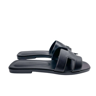 Hermes Oran Sandals black