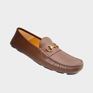 Gucci-Brown-Mens-Loafers-leather-horsebit
