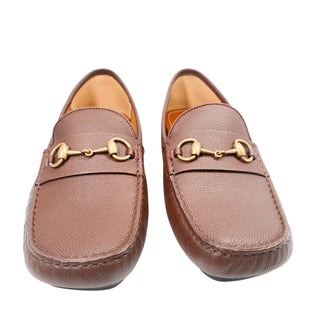 Gucci-Brown-Mens-Loafers-leather-horsebit