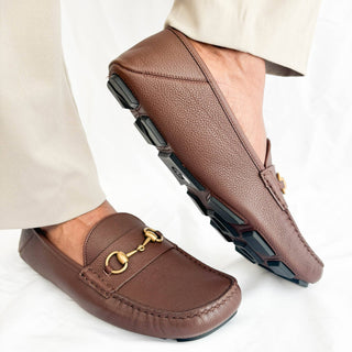 Gucci-Brown-Mens-Loafers-leather-horsebit