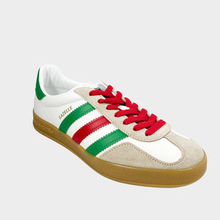 Gucci x Adidas Gazelle sneakers white red green