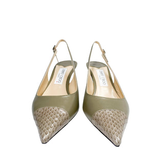 Jimmy-Choo-kitten-heels-olive-green-leather