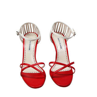 Manolo-Blahnik-Chelu-red-and-white-leather-sandals-high-heels-Glamorizta